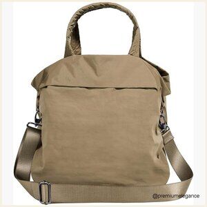 Waterproof Nylon Tote Bag with 19L Capacity, 3-Way Strap